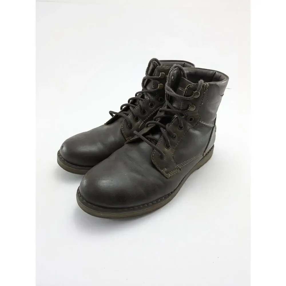 Mens IZOD Leon Brown Leather‎ Outdoor Lace Up Comfort Ankle Boots Size 10.5